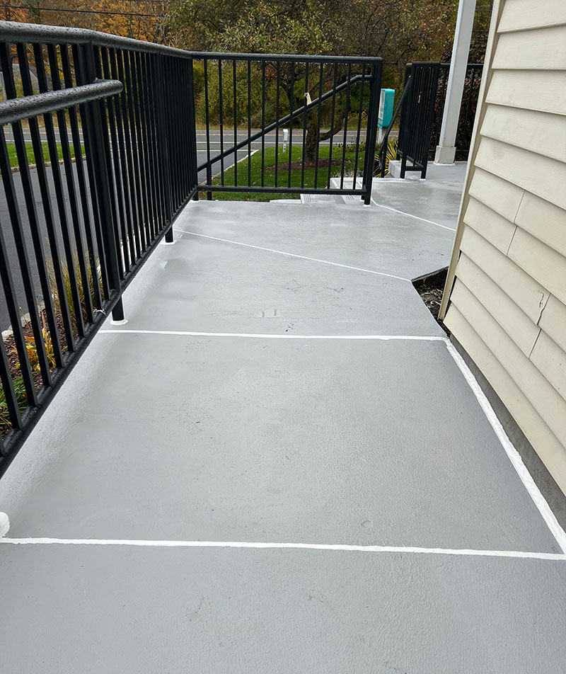 Ensure accessibility and safety with T.G. Basile’s expertly crafted, ADA-compliant concrete ramps and stairs