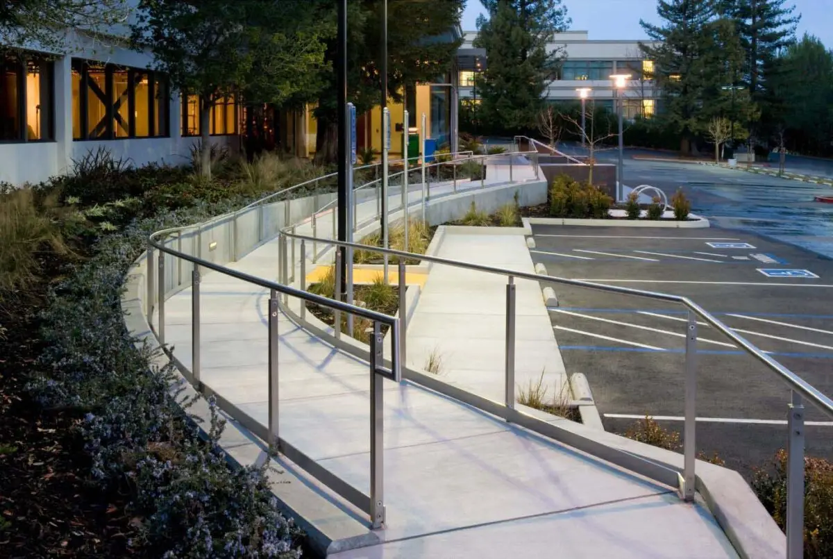 Boost accessibility and aesthetics with T.G. Basile’s expertly engineered ADA-compliant concrete ramps and pathways