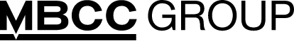 MBCC Group logo in black with geometric symbol and company name in uppercase letters
