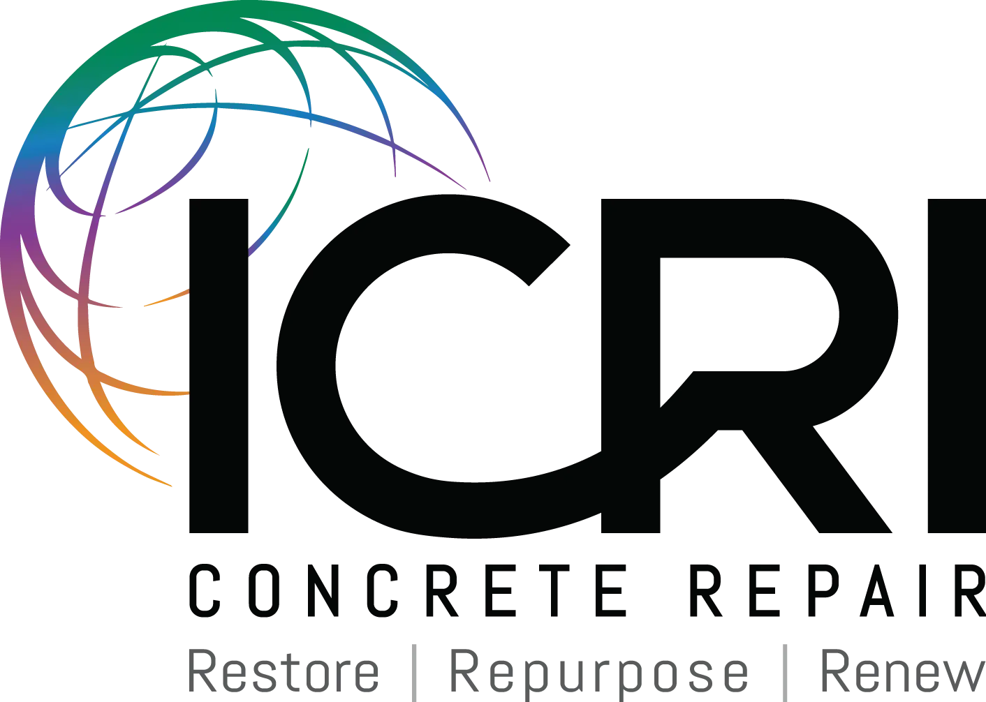 ICRI logo with colorful globe and repair tagline